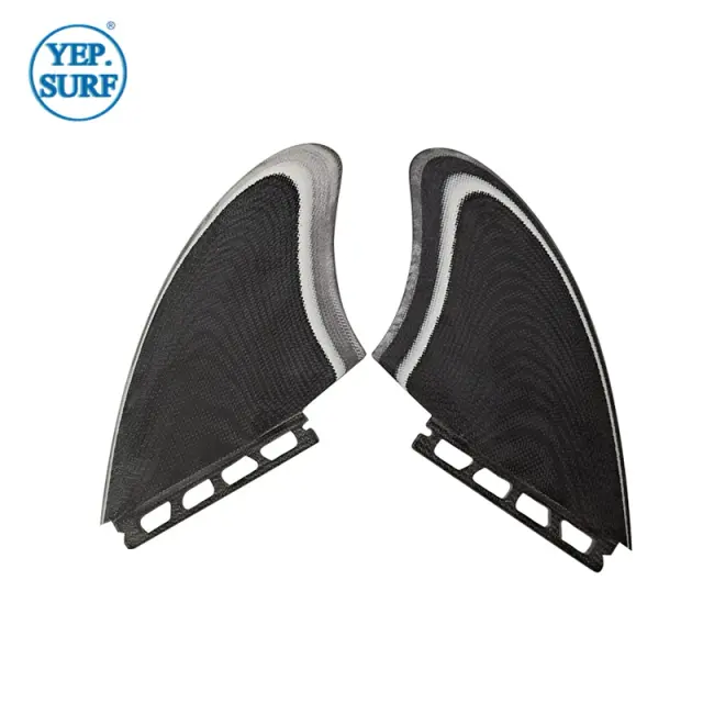 Barbatanas de Surf de Fibra de Vidro Dupla para Quilhas FCS - Acessórios Ideais para Surfistas