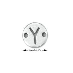 10 pçs/lote aço inoxidável 6mm redondo alfabeto diy iniciais pingente encantos conectores para jóias fazendo acessórios a partir de A-Z - Image 2