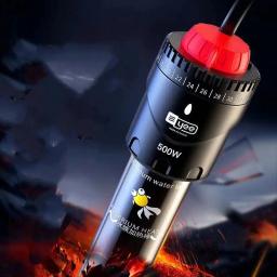 Controle de temperatura automático 50-500w 220-240v da haste de aquecimento de água ajustável digital do tanque de peixes do aquecedor de mergulho do aquário - Image 1