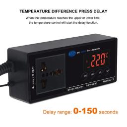 Controlador de temperatura impermeável digital, termostato do microcomputador para aquário, réptil, sensor NTC, AC-112, 30 pcs - Image 5