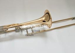 Venda quente bach 42go tenor bb/f trombone ouro cobre profissional jogando instrumentos musicais com concha e bocal - Image 3