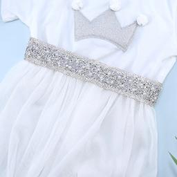 Qiao strass guarnição pérola fita de cristal ferro/cola em diy fita de corrente decorativa para strass guarnições decorações de vestuário - Image 6