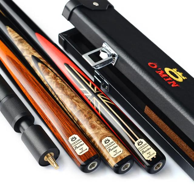 Taco de Snooker Artesanal com Estojo, Extensão Telescópica e Ponta de 9.8mm e 11.5mm