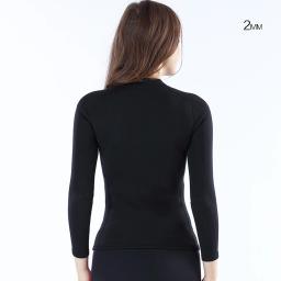 Jaqueta de wetsuit feminino premium 2mm wetsuit superior para mergulho snorkel de surf terno - Image 2