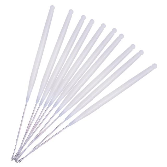 Conjunto de 10 Agulhas de Plástico para Tricô e Crochê - Ferramentas Essenciais para Artesanato e Costura
