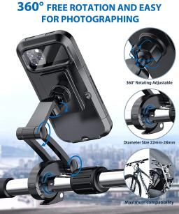 Untoom-Suporte do telefone à prova d'água para bicicleta e motocicleta, guidão universal de bicicleta, suporte para celular - Image 5