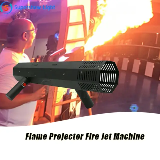 Projetor de Chamas Efeito Especial para Palcos e Halloween - Máquina de Jato e Lançador de Fogo
