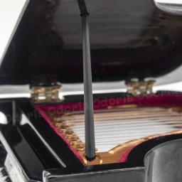 Odoria-Piano de cauda preto miniatura com tamborete, instrumento musical, caixa de música, acessórios Dollhouse, casa de bonecas - Image 3