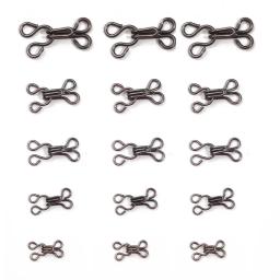 Prata e preto costura ganchos e fecho dos olhos, fecho para sutiã, casaco de pele, jaqueta, vestuário, acessórios de costura, 24pcs - Image 1