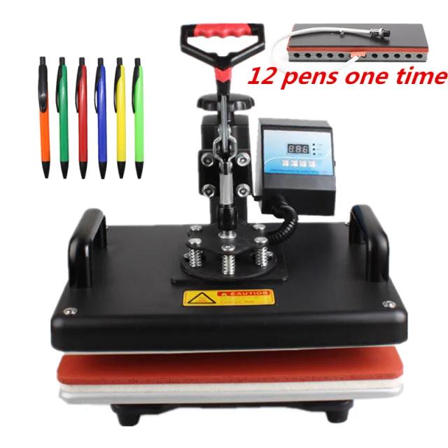 Máquina de Impressão por Sublimação para T-Shirts e Transferências de Calor: Ideal para Canecas, Bonés, Futebol, Garrafas, Canetas, Sapatos e Capas de Telefone.