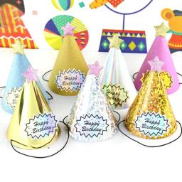 Impressão de design personalizado para festas de aniversário, decoração de papel para crianças, chapéus com coroa de papel faça você mesmo - Image 2