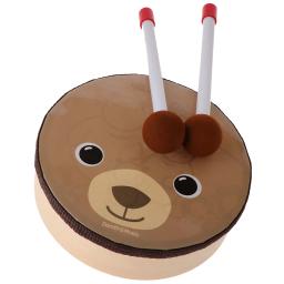 Instrumento musical de percussão com estampa de urso, instrumento musical de percussão com baquetas de tambor, alça para crianças - Image 4