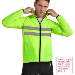 Wosawe jaqueta de ciclismo masculina alta visibilidade camisa multifuncional estrada mtb bicicleta blusão à prova vento jaqueta secagem rápida - Image 3