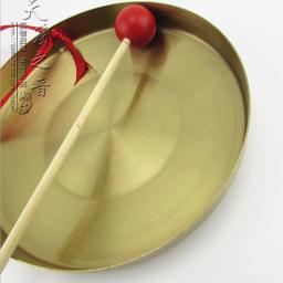 Gongo de bronze amarelo 15cm,18cm,22cm,25cm, instrumentos musicais de percussão chineses de mão - Image 5