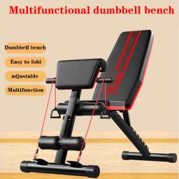 Multifuncional dobrável haltere banco, músculos abdominais apoiar placa, supino, fitness, novo - Image 3