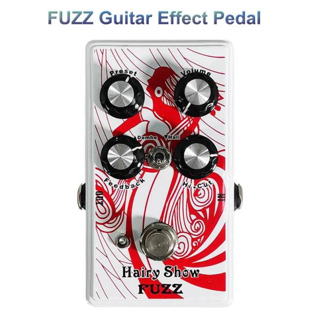 Pedal Overdrive para Guitarra: Efeitos de Fuzz, Distorção, Coro e Vibração para Baixo e Elétrico - Novo Acabamento