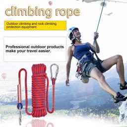 Corda de escalada estática, 50m, parede de árvore 10mm, equipamento de escalada ao ar livre, equipamento de sobrevivência, escape de incêndio, corda de segurança de resgate - Image 1