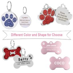 Address Tags personalizadas para cães, Pet ID Tags, Coleira de cão personalizada gravada, Gatos e cães Name Tag Coleiras - Image 3