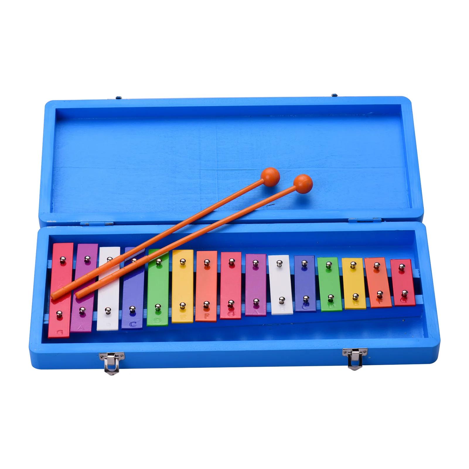 Muslady instrumento musical de percussão com maleta, instrumento musical educacional colorido de 15 teclas com estojo - Image 1