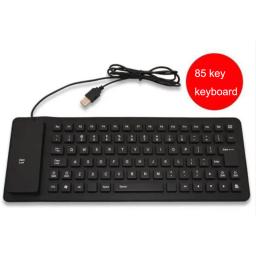 Teclado Dobrável de Silicone, Teclado Flexível, Com Fio USB, Portátil, Impermeável, PC, Notebook, 89-Teclas, 109 Chaves - Image 3