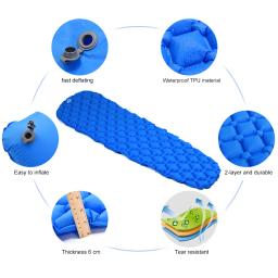 Widesea-Camping Colchão Inflável na Tenda, Cama De Acampamento Dobrável, Almofada De Dormir, Cobertor De Piquenique, Esteira De Ar De Viagem, Equipamento De Acampamento - Image 3