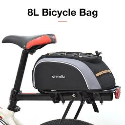 Grande Capacidade Sacos de Bicicleta, À Prova D' Água Ciclismo Bag, Mountain Bike Saddle Rack, Malas, Bagageira, 8L - Image 2