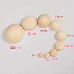 Natural Cor Metade Rodada Contas De Madeira, Artesanato de DIY, Ferramentas Jóias, Custom Hemu, Loose Beads, Artesanato Acessórios, 12mm, 15mm, 20mm, 25mm, 30mm, 40mm, 50 milímetros - Image 5