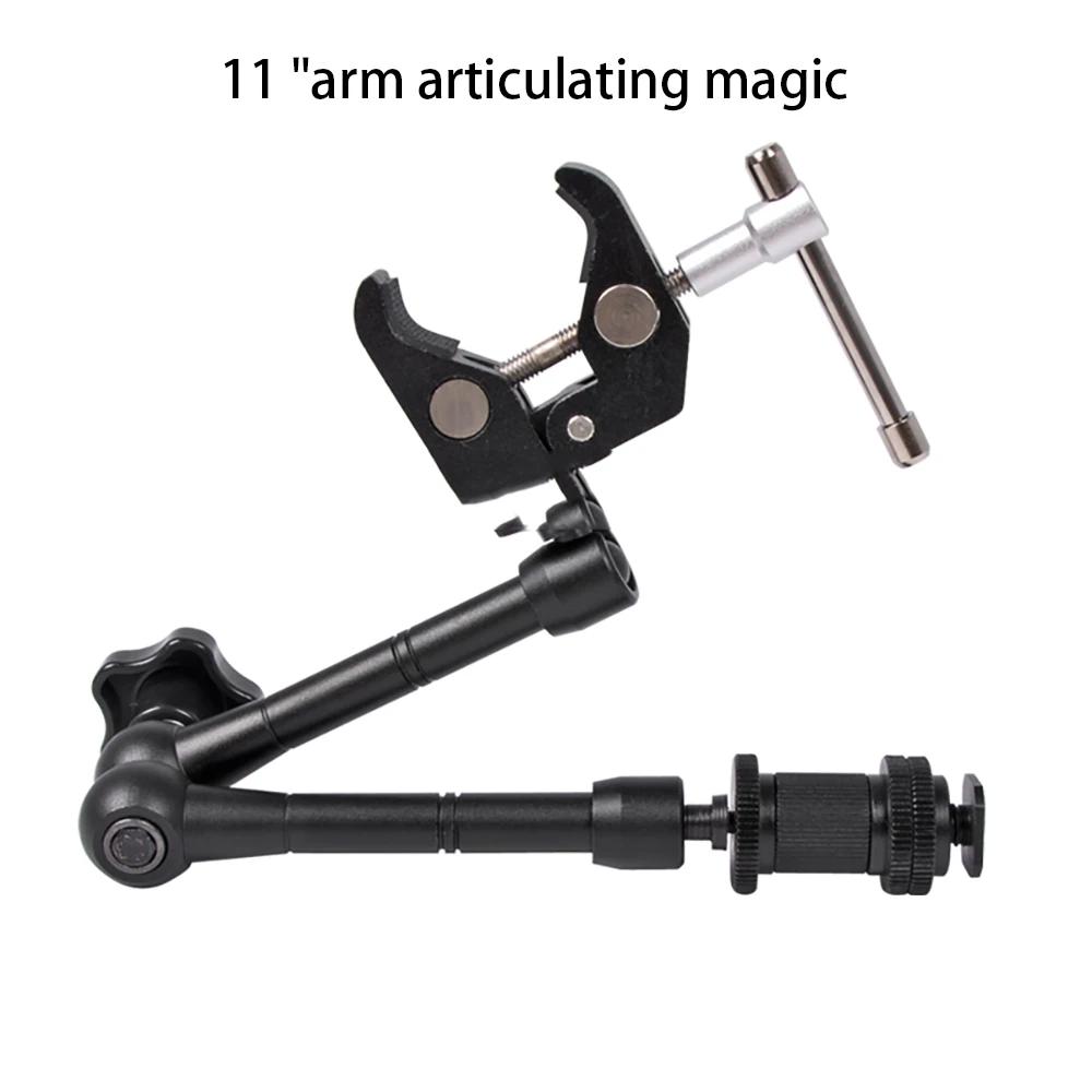 Magia ajustável braço articulado, super braçadeira, monitor de montagem, câmera DSLR, luz LED, vídeo LCD, Flash, 11" - Image 1