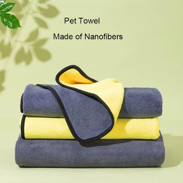 Toalhas de Microfibra Ultra Absorventes para Banho de Gatos e Cachorros com Secagem Rápida e Alta Absorção