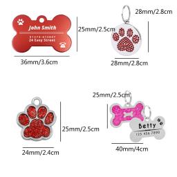 Address Tags personalizadas para cães, Pet ID Tags, Coleira de cão personalizada gravada, Gatos e cães Name Tag Coleiras - Image 4