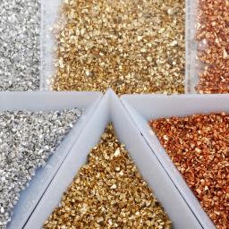 Flocos de pedra de ouro falso, vidro metálico com glitter, resina inclui enfeite para arte em resina, fornecimento de jóias 50g - Image 3
