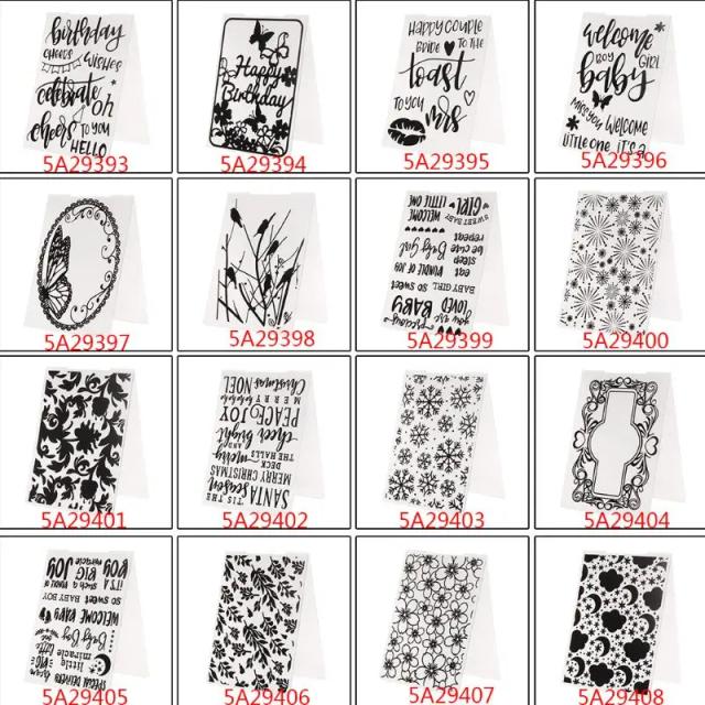 Molde de Plástico para Scrapbook: Forma Criativa para Decoração de Fotos e Artesanato Natalino com Flocos de Neve