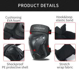 WOSAWE-Conjunto de Engrenagens de Proteção Multi-Esportiva para Crianças, Cotovelo, Almofadas de Pulso, Exterior, Patinação, Ciclismo, Skate, Scooter, Juventude - Image 3