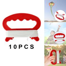 10 pçs 30m linha de kite string & kite alça d forma winder board para a família crianças pesca acampamento ao ar livre atividade jogo - Image 6