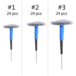 Kit de reparação de perfurações sem câmara, remendo de cogumelo com fio, ferramenta universal para carro, motocicleta, caminhão, 4mm, 6mm, 9mm, 24pcs - Image 3