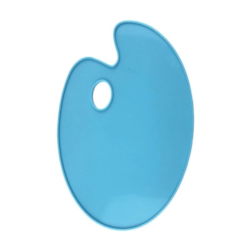 Pintura a óleo de paleta de resina molde de fundição de resina forma oval paleta de arte molde de resina diy - Image 1