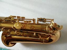 Vi saxofone alto de alta qualidade e-flat sax profissional instrumento musical latão banhado a ouro sax pérola botões com caso - Image 3