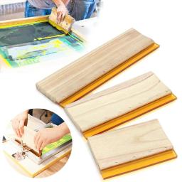 Silk Screen Printing Rodo Lâmina Com Cabo De Madeira, Raspador De Borracha Board Ferramentas, Wear-Proof, DIY Silkscreen Printing Ink - Image 2