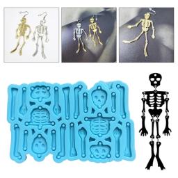 Molde de resina epóxi artesanal, faça você mesmo, ferramenta de confecção de joias, brincos de esqueleto, molde de silicone - Image 4