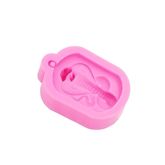 Molde de Silicone King Cobra para Joias, Bolo de Chocolate e Artesanato com Argila e Fondant