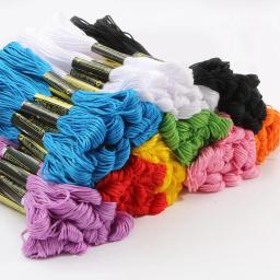 50 pçs/lote multicolorido algodão ponto cruz threads costura skeins bordado fio fio kit artesanato diy acessórios de costura - Image 1