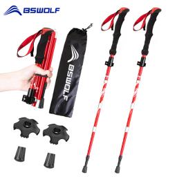 BSWOLF-Pólos de Trekking Ultraleve, bengalas, bengalas para caminhadas, dobramento, poste de alumínio, bengalas da natureza, 2pcs - Image 2