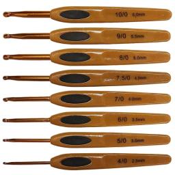 Alumínio Crochet Ganchos e agulhas de tricô, Tecelagem Ferramentas, Crochet Ganchos, Crochet Ganchos, Crochet Set, Crochet Needle Kit, Agulha Acessórios, 8Pcs - Image 5