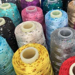 Fios mercerizados para tricô, lantejoulas especiais, tecidos à mão DIY, boneca de pano, cobertor de lã, 3mm, 50g, 350m, 50g - Image 6
