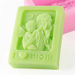 Moldes de silicone para sabão de bebê, molde para sabonete, arte artesanal de mamãe e bebê, moldes de silicone para artesanato, arte de artesanato, moldes de diy - Image 1