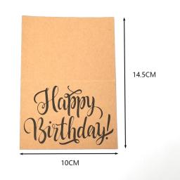 Cartões de comemoração de aniversário 4x6 '', papel kraft, cartão de agradecimento de aniversário para decoração, cartões de note em branco, materiais para festas de cozimento com 10 peças - Image 2