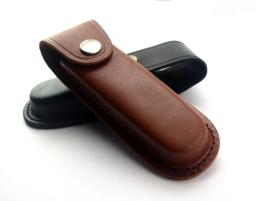Estilo de caça Folding Pocket Knife Bainha, facas do exército suíço, coldre de couro, ferramentas portáteis, saco de lâmina fixa, bolsa - Image 3