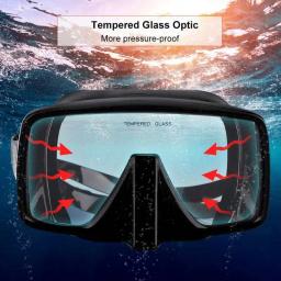 Máscara De Mergulho De Silicone Ajustável Máscara De Mergulho, Googles De Natação, Óculos De Salvamento, Equipamento De Mergulho Profissional Para Esportes Aquáticos - Image 2