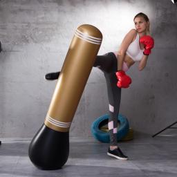 Inflável chutando saco de boxe livre ereto pvc boxing pilar fitness para crianças treinamento em casa - Image 5