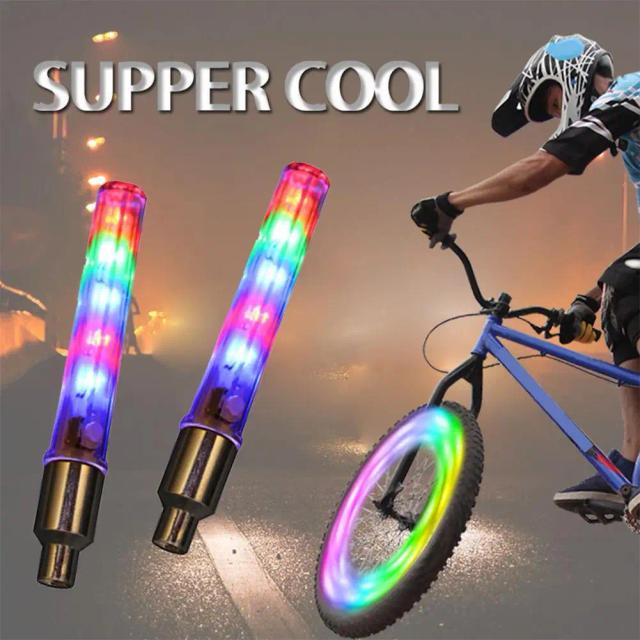 Luzes de Segurança Pisca-Pisca LED para Pneus de Bicicleta - Conjunto com 2 Peças